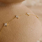 Collier Vintage De Trèfle À Quatre Feuilles