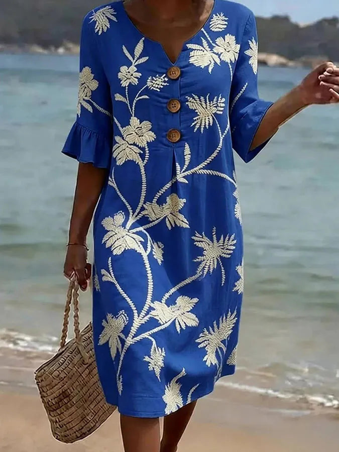 Robe Décontractée Fleurie pour Femme