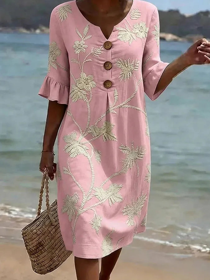Robe Décontractée Fleurie pour Femme