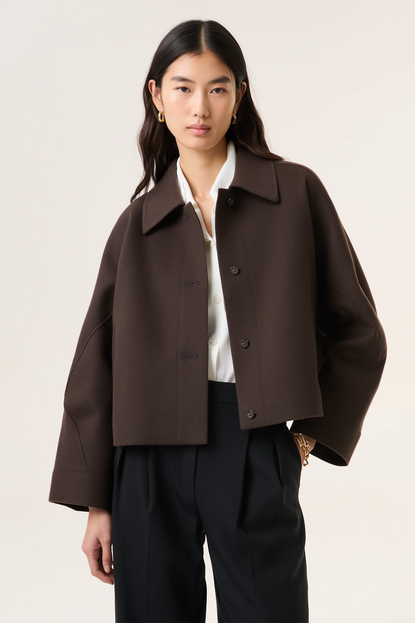 brown woolen jacket