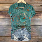 T-Shirt À Imprimé Floral Vintage