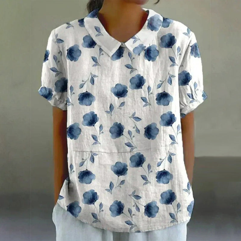 Blouse Vintage À Imprimé Floral