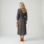 Hortense™ — Robe midi wrap imprimée élégante