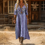 【Manches Longues】Robe Vintage À Imprimé Floral