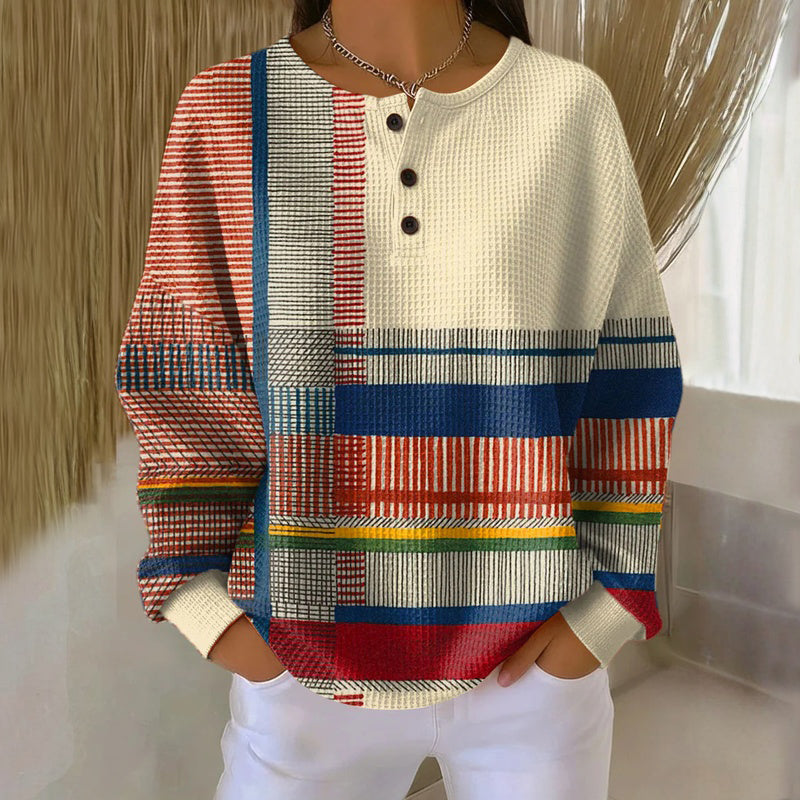 Sweat-Shirt À Rayures Vintage