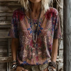 T-Shirt Vintage À Imprimé Floral