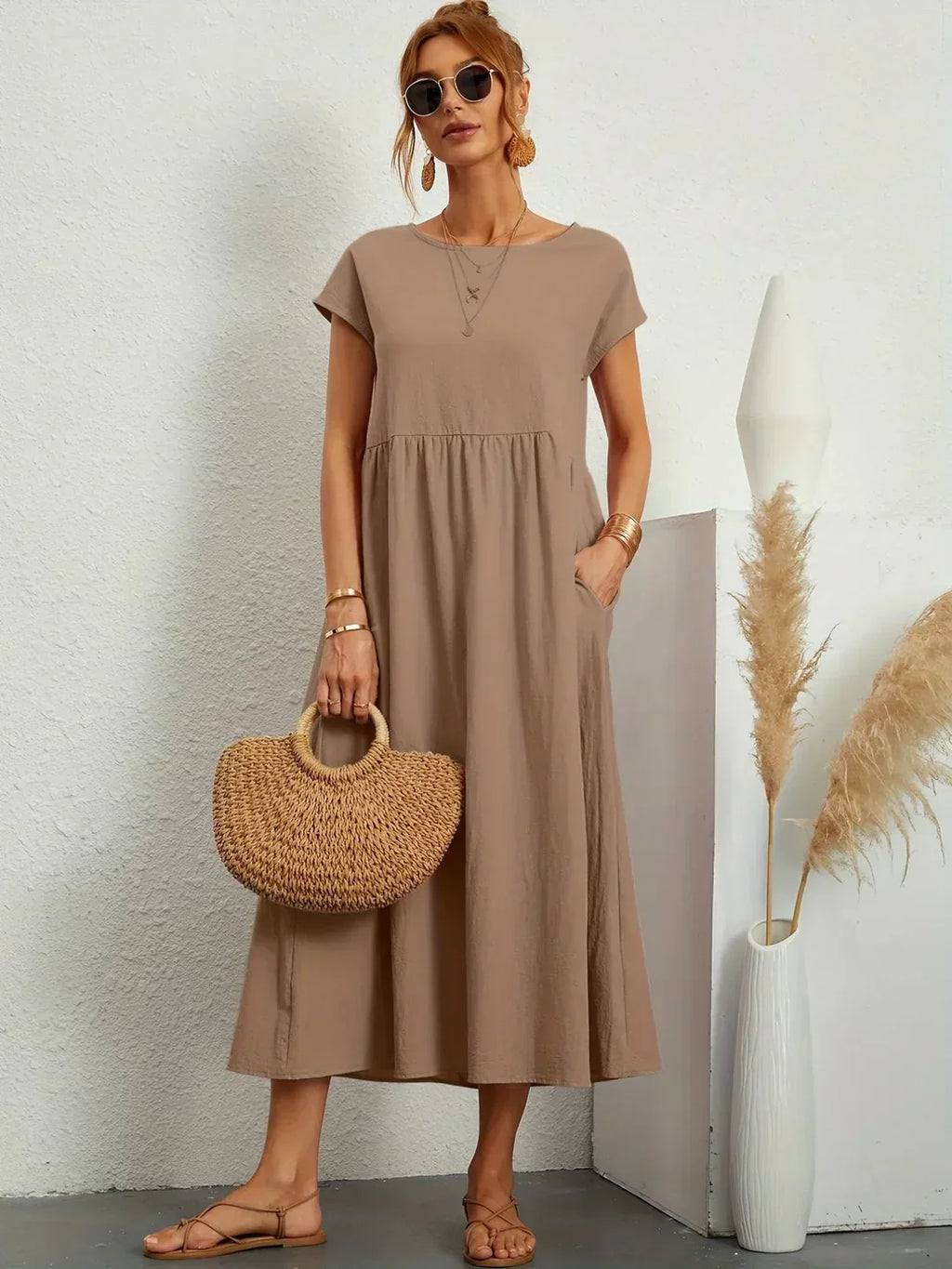 Gabrielle™ — Robe midi fluide élégance intemporelle