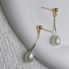 Boucles d'oreilles avec Perle Élégante
