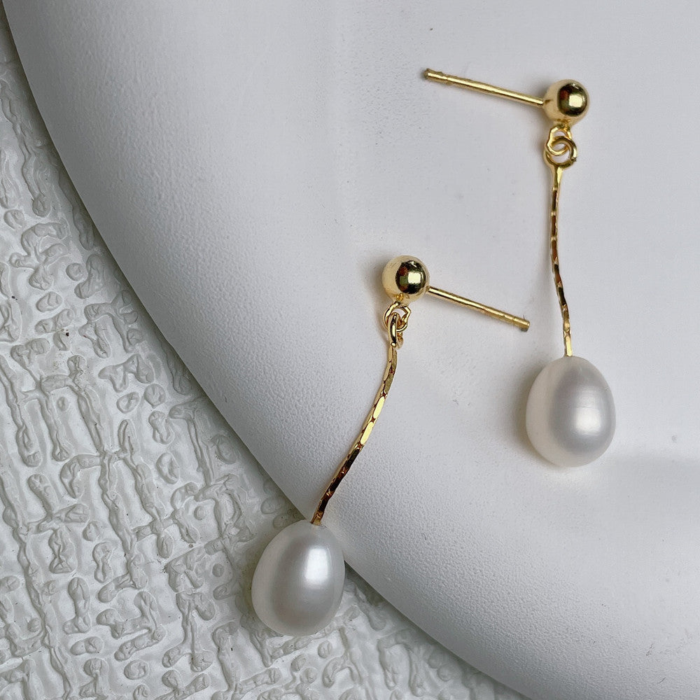 Boucles d'oreilles avec Perle Élégante