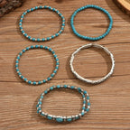 Ensemble de bracelets boho avec des perles turquoises