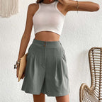 Short Décontracté De Couleur Unie