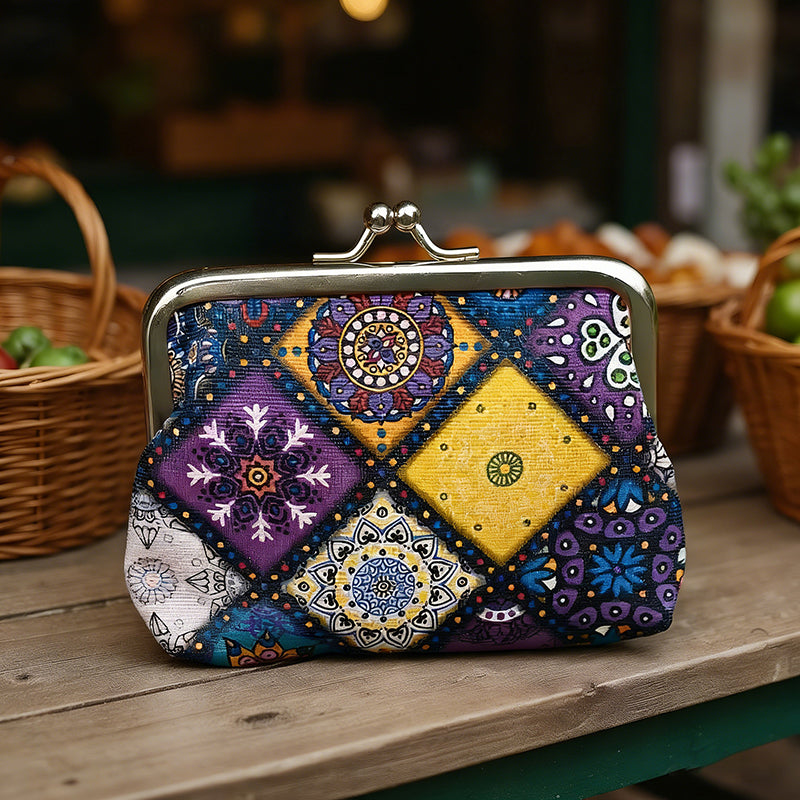 Porte-Monnaie Vintage De Style Ethnique