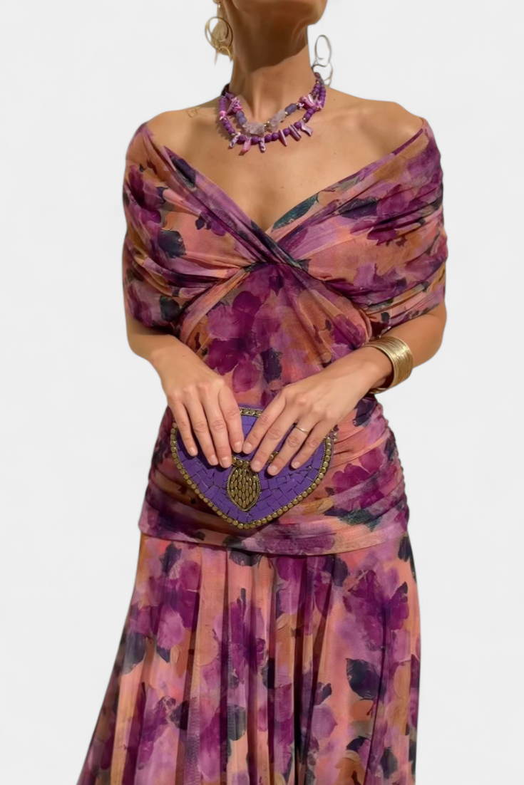 Aveline — Robe florale à grâce aérienne