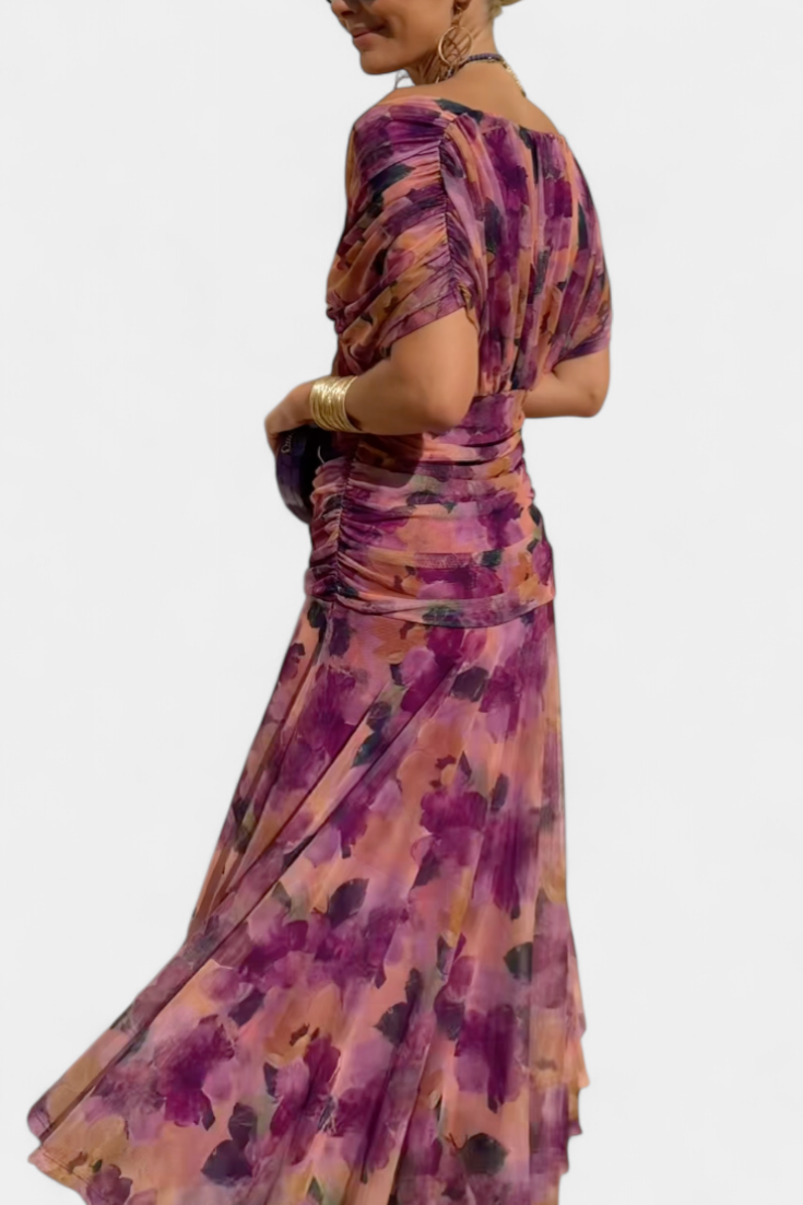 Aveline — Robe florale à grâce aérienne
