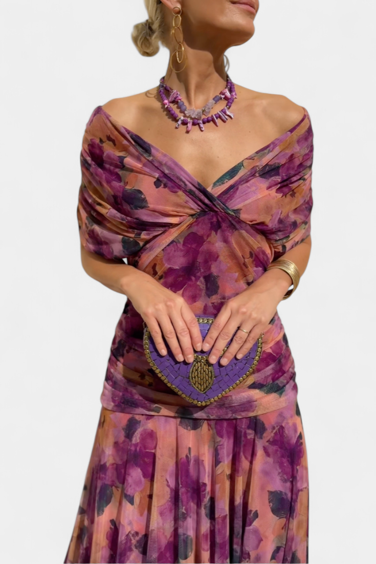 Aveline — Robe florale à grâce aérienne