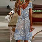 Robe Vintage À Imprimé Abstrait