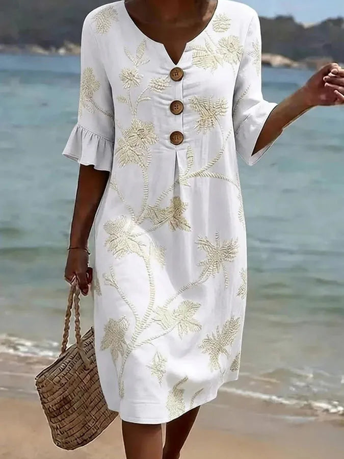 Robe Décontractée Fleurie pour Femme