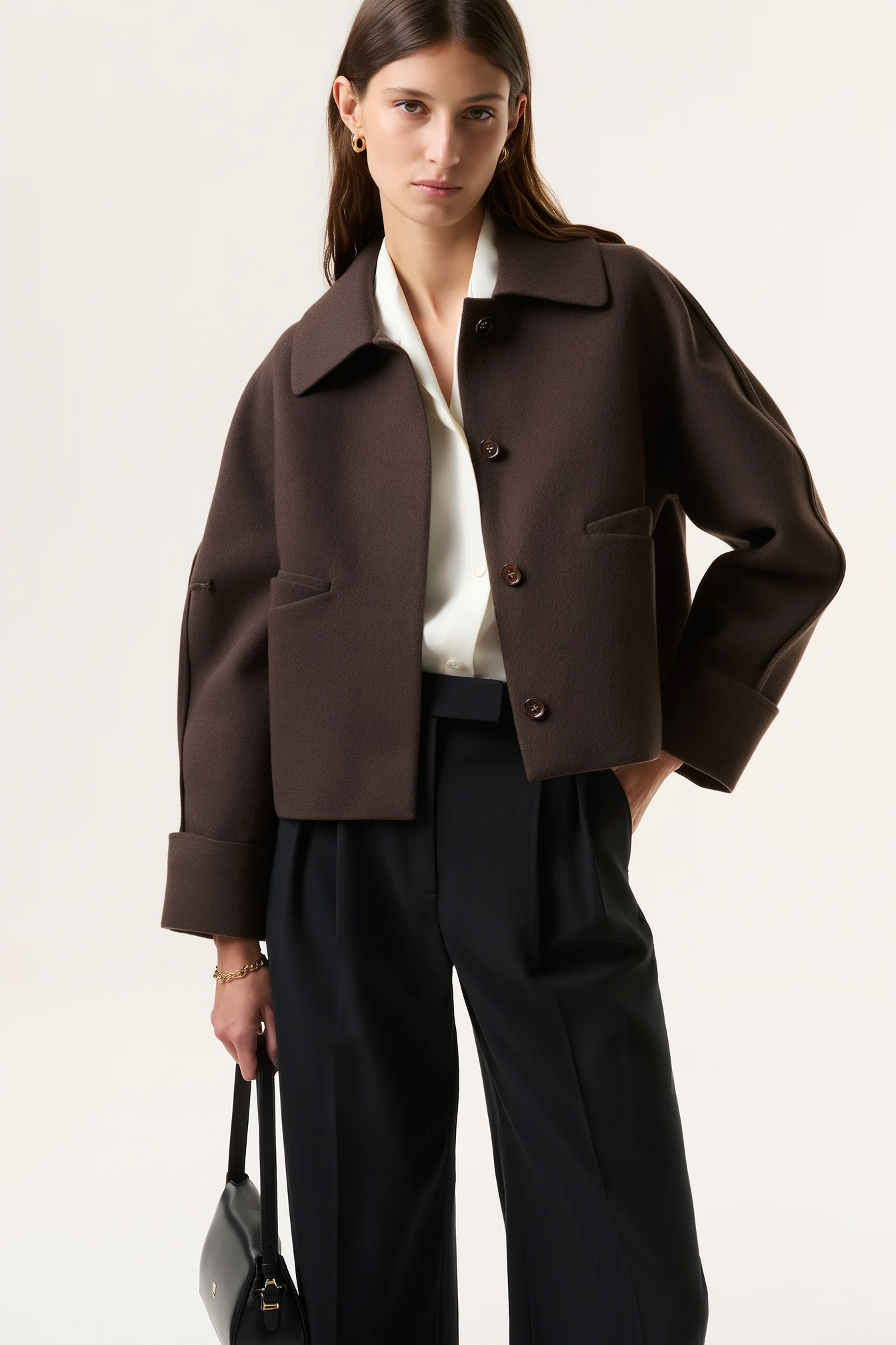 brown woolen jacket
