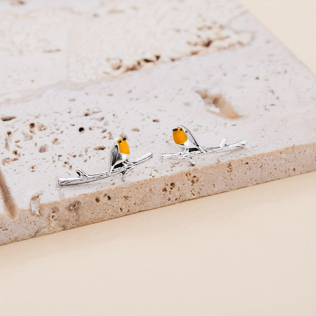 Boucles d'oreilles Cartoon Oiseau