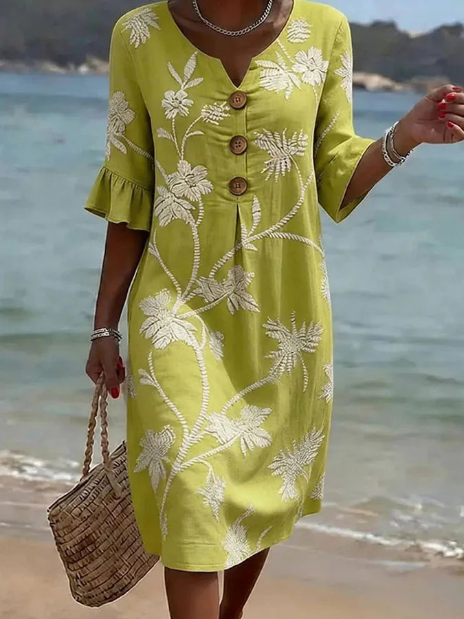 Robe Décontractée Fleurie pour Femme
