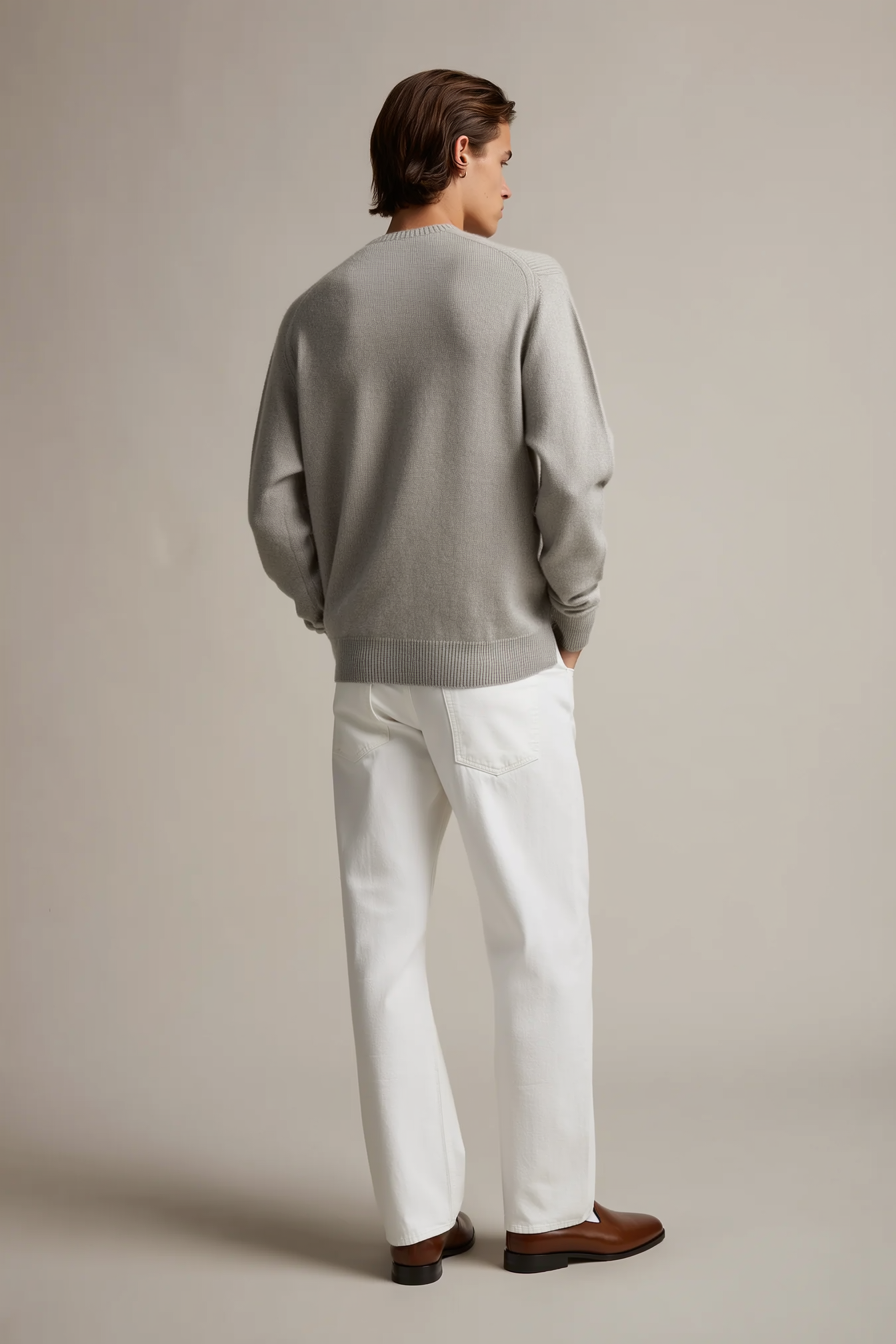 Knitted crewneck sweater