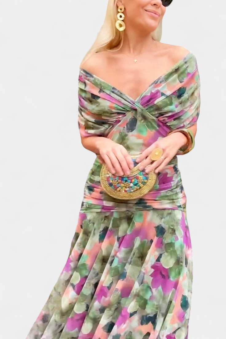 Aveline — Robe florale à grâce aérienne